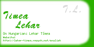 timea lehar business card
